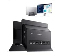 Station d'accueil Verticale pour MacBook avec boîtier M.2 NVMe | PULWTOP Station d'accueil avec 4K à 60 Hz HDMI, USB-C 10 Gbit/s, SD/TF, 100W PD, RJ45, Compatible avec MacBook, Laptop-Noir