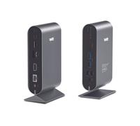 Station d'accueil WE USB-C 17 ports avec adaptateur secteur 12V/3A, 2*USB-C, 2*HDMI, PD 100W, VGA, 4*USB, lec de carte SD/Micro SD, jack audio, RJ45 1000Mbps.