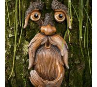 Station d'alimentation d'oiseau de visage d'arbre, décoration de visage d'arbre, vieux visage d'arbre, station d'alimentation d'oiseau sauvage de nouveauté, décoration de jardin de station d'alimentat
