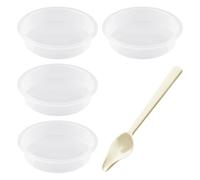 Station d'alimentation en 4 parties, gamelle pour oiseaux, 1 cuillère d'alimentation pour oiseaux, distributeur de nourriture pour oiseaux, en plastique, convient pour nourrir les oiseaux, les vers de