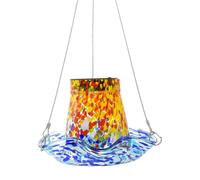 Station d'alimentation Kolibri Ficheur d'oiseau-Orage avec Un Bird de Bain Solar Bath Decoration Décoration Solaire Décoration Colored Glass Landscape Ornements Birthday Birthday