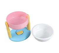 Station d'alimentation pour chien à plusieurs hauteurs avec gamelle pour un nettoyage facile, couleur vive, réglable
