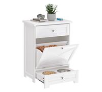 Station d'alimentation pour chien avec 2 gamelles surélevées, station d'alimentation cachée pour animaux de compagnie avec armoire de rangement inclinable pour aliments pour chiens et chats,