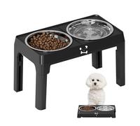 Station d'alimentation pour Chien | Bol Antidérapant 5 Hauteurs Réglables | Set De Gamelles Nourriture Et Eau pour Chien - pour Petites, Moyennes Et Grandes Races, Alimentation Saine pour en