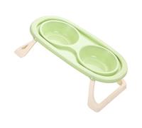 Station d'alimentation surélevée pour animaux de compagnie anti-éclaboussures pour chiens confortable Bol de nourriture pour chien Couleur pastel Double bol en acier inoxydable mangeoires pour animaux