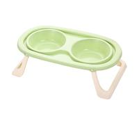 Station d'alimentation surélevée pour animaux de compagnie - Anti-éclaboussures - Pour manger confortablement - Couleur pastel - En acier inoxydable ABS