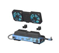 Station D'amarrage 9-en-1 pour Steam Deck, Rog Ally X & Legion Go, Double Ventilateur de Refroidissement USB C Station d'accueil avec HDMI 4K 60Hz, 1000Mbps, 4 * USB 3.0