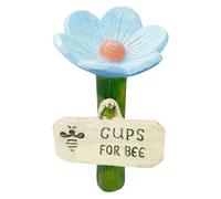 Station D'arrosage des Abeilles,Cupes d'eau pour Les Abeilles,Cupes D'abeilles de Fleur pour Le Jardin Installation Facile Accessoire Écologique pour Pollinisateurs Couleur Verte (Bleu)