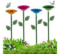 Station d'arrosage d'extérieur pour abeilles - Ensemble de mangeoires à fleurs, abreuvoirs colorés 4 pièces pour abeilles et papillons, accessoire de jardin | Idéal pour les pollinisateurs, jardin, pa