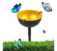 Station d'arrosage pour abeilles, abreuvoir pour abeilles - Tasse d'alimentation en eau pour avec piquets métalliques,Piquets de jardin en métal pour décoration de jardin extérieur, mangeoire