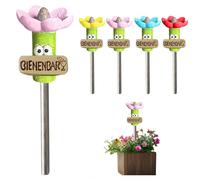 Station d'arrosage pour abeilles, en forme de fleur, distributeur de fleurs colorées avec base de piquet, petites fleurs hexapodes pour cour, pelouse, terrasse (B, 1 pièce)