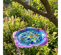 Station d'arrosage pour Abeilles, mangeoires à Oiseaux suspendues en Forme de Fleur pour l'extérieur, Plateau décoratif pour mangeoire à Oiseaux pour Jardin et Patio Bleu, Ornements de Jardin