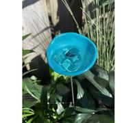 Station d'arrosage pour abeilles, puddler papillon, colibri, distributeur d'eau pour abeilles et papillons, mini piquets de fleurs pour décoration extérieure, jardin, cour (bleu)