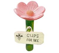 Station d'Arrosage pour Papillons et Abeilles, Tasses d'eau pour Abeilles, Bol de Bain avec Design Floral, Alimentation pour Pollinisateurs, Tasses à Boire pour Insectes Soif, Décoration