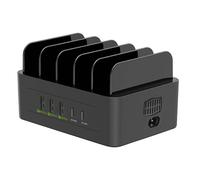 Station de Charge 100W Smartphone et Tablette 3 USB et 2 USB-C Ventilation, Noir