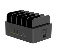 Station de Charge 100W Smartphone et Tablette 3 USB et 2 USB-C Ventilation Noir