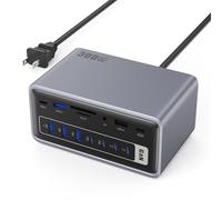 Station de charge 20 en 1 300 W, station d'accueil USB C triple affichage avec 2 ports HDMI 4K, DP, VGA, Ethernet, 7 ports USB A/C, ports USB A/C 5 Gbit/s, SD/TF, audio, chargeur rapide pour