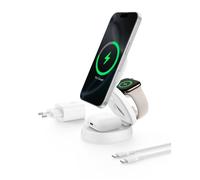 Station de Charge 3-en-1 - Belkin - Pliable - MagSafe - Qi2 - 15W - Blanc