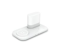 Station de charge 3 en 1, chargeur rapide sans fil Qi 15 W avec veilleuse pour iPhone, Samsung et écouteurs sans fil