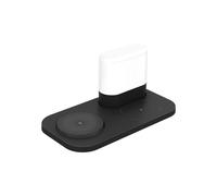 Station de charge 3 en 1, chargeur rapide sans fil Qi 15 W avec veilleuse pour iPhone, Samsung et écouteurs sans fil