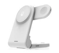 Station de Charge 3-en-1 MagSafe 15W pour iPhone / AirPods / Apple Watch stm goods Blanc