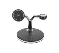 Station de charge 3 en 1 pour iPhone 15W, AirPods, Watch Noir