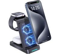 Station De Charge 3 En 1 Pour Iphone 16/15/14/13/12/11/X,Iwatch 10/9/8/7/6/5/4/3/2/Se,Airpods 4/3/2/Pro