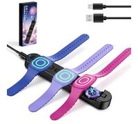 Station de charge 3 en 1 pour MagicBand+ Magic Band Plus, hub de charge | Charge rapide de 60 minutes pour 3 bandes, design sécurisé Click-to-Lock, hub de voyage USB-C pour les familles Disney Land