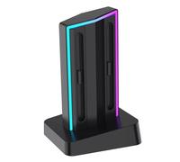 Station de Charge 4 en 1 Compatible Switch 2 - Chargeur Secteur Inclus - pour 4 Manettes- Base RGB Multicolore