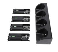 Station de Charge 4 en 1 pour Télécommande, Station de Chargement avec 4 Batteries Rechargeables de 2800 MAh et Câble USB (Black)