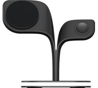 station de charge 5 en 1, Mag-Safe magnétique, support de charge sans fil avec veilleuse LED, convient pour plusieurs appareils, support de charge pour téléphone portable, noir