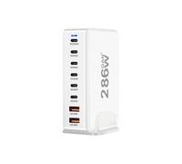 Station de Charge avec 8 Ports USB-C / USB Quick Charge GaN3 286W Blanc