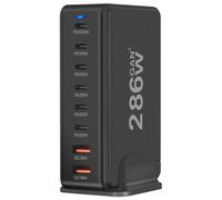Station de Charge avec 8 Ports USB-C / USB Quick Charge GaN3 286W Noir