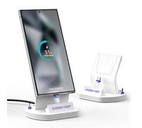Station de Charge avec Adaptateur magnétique Type-C, Charge Rapide pour Samsung A16/A15/A14/A56/A55/A54/A53/A34/A06/A05s/M35/S25 Ultra, S24/S23, iPhone 17/16, Moto G85 et Autres Appareils (Blanc)