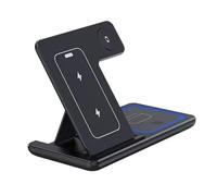 Station de charge compatible avec les appareils - Sortie 15 W - Chargeur sans fil - Structure pliable pour un design peu encombrant - Pad portable de voyage qui en même temps la station multifonction