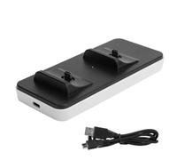 Station de charge double pour manettes PS5 DualSense avec indicateurs LED, adaptateurs USB-C, protection contre la surcharge, base antidérapante,