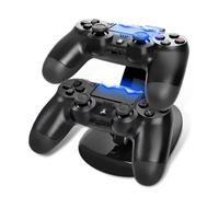 Station De Charge Double Usb Pour Manettes Sony Ps 4, Support De Chargeur Pour Manettes De Ps4/Ps4 Pro/Ps4 Slim