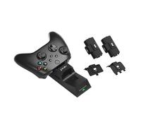 Station de Charge Duo pour Manettes Xbox One/One S/One X/Xbox Series X et S - Support de Chargement Rapide avec 2 Batteries 800 mAh et Indicateurs LED - Noir - Straße Game