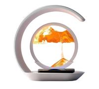 Station De Charge Dynamic Sand Art 3 En 1 - Lampe De Bureau 3D Pour Peinture Au Sable Liquide Avec Chargeur De Téléphone Sans Fil, Sablier Rotatif À 360° Et Double Lumière Pour Le Bureau À Domicile