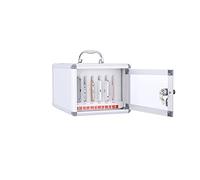 Station de charge en alliage d'aluminium pour téléphone portable avec 6 emplacements pour salle de classe, tableau de poche transparent avec poignée pour téléphones
