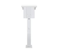 Station de charge EV extérieure - Monté sur piédestal, chargeur de véhicule électrique toutes saisons avec couvercle étanche et crochet, idéal pour un usage domestique et commercial, colonne de charge