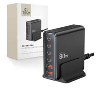 Station de Charge GaN 4xUSB-C 2xUSB-A PD80W QC3.0 Tech-protect DC80W-GAN