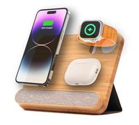 Station Charge Induction 3-en-1 pour Smartphone - Écouteurs sans Fil - Compatible induction et Apple Watch - Certifié Qi - Câble USB C - Neuf