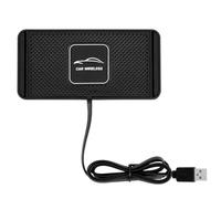 Station de charge inductive pour voiture, chargeur de voiture, support antidérapant, pour connecteur Ip Hone Type-C, câble de 30 cm