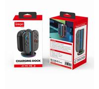 Station de charge IPEGA 4-en-1 compatible avec Nintendo Switch et 2 Joy-Con - Charge rapide, indicateurs LED, base antidérapante