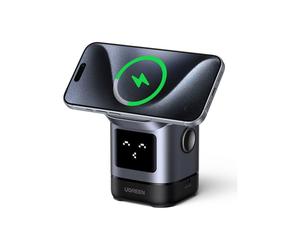 Station de charge magnétique 2-en-1 Ugreen Uno 45775 Robot Qi2 15W Qi2 MagSafe Noir