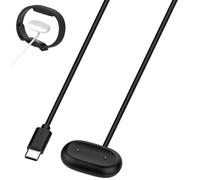 Station de charge magnétique, compatible avec le tracker d'activité Fitbit Air, câble de charge pour bracelet intelligent, base de charge pour alimentation de remplacement quotidienne (noir de type C)