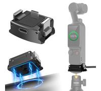 Station De Charge Magnétique Type C Compatible avec DJI OSMO Pocket 4 3 | Alliage Aluminium Aimant Puissant Fixation Enregistrement Charge Simultanée Trou 1/4 Trépied Perche Selfie Démontage Rapide
