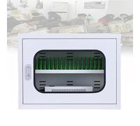 Station de charge multi-appareils avec armoire de rangement transparente et 60 emplacements pour l'organisation, boîte de rangement à compartiments pour téléphones portables et accessoires