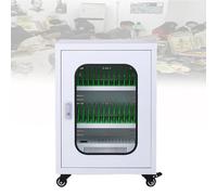 Station de charge multi-appareils avec armoire de rangement transparente et 60 emplacements pour l'organisation, boîte de rangement à compartiments pour téléphones portables et accessoires